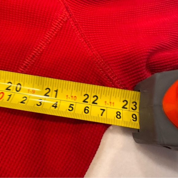 LRL Ralph Lauren Women's Red  Waffle Knit Sweater L/S 1/4 Zip Pullover Sz L - Picture 5 of 9